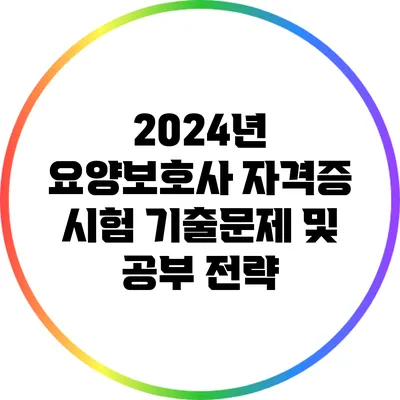 2024년 요양보호사 자격증 시험 기출문제 및 공부 전략