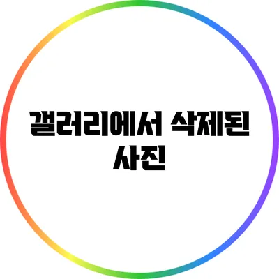갤러리에서 삭제된 사진
