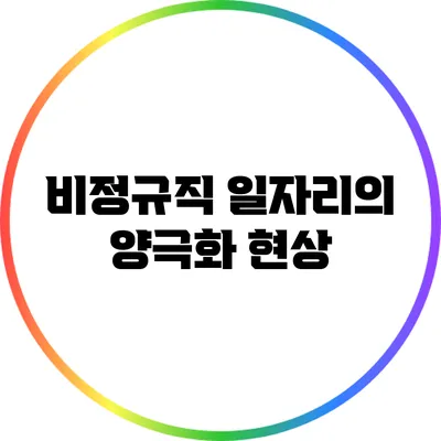 비정규직 일자리의 양극화 현상
