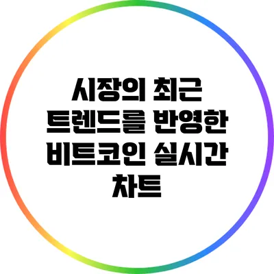 시장의 최근 트렌드를 반영한 비트코인 실시간 차트