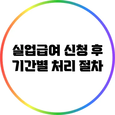 실업급여 신청 후 기간별 처리 절차