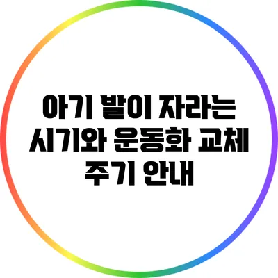 아기 발이 자라는 시기와 운동화 교체 주기 안내