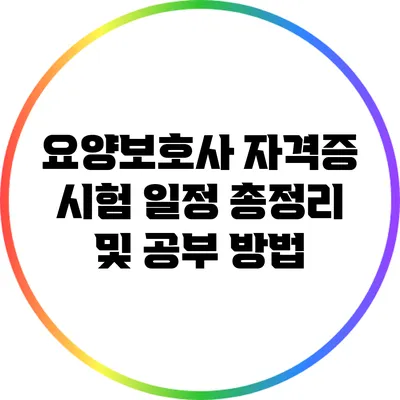 요양보호사 자격증 시험 일정 총정리 및 공부 방법