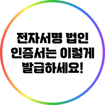 전자서명 법인 인증서는 이렇게 발급하세요!