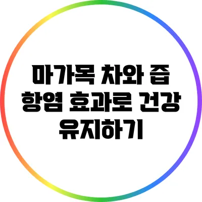 마가목 차와 즙: 항염 효과로 건강 유지하기