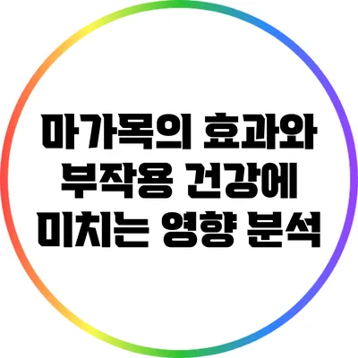 마가목의 효과와 부작용: 건강에 미치는 영향 분석