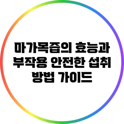 마가목즙의 효능과 부작용: 안전한 섭취 방법 가이드