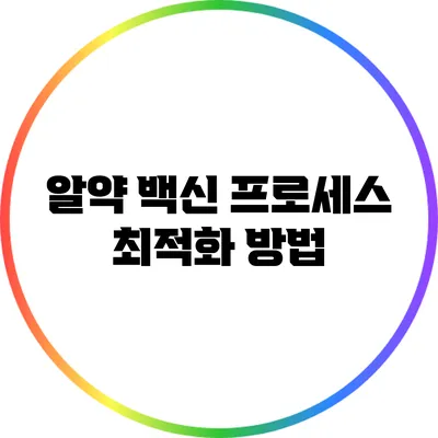 알약 백신 프로세스 최적화 방법