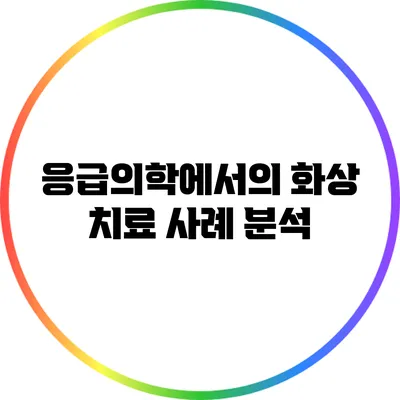 응급의학에서의 화상 치료 사례 분석